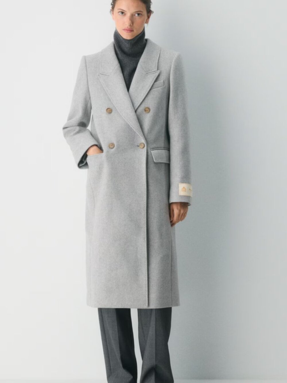 The Constant™ Coat - Luxe Wool Cashmere in Heather Light Grey